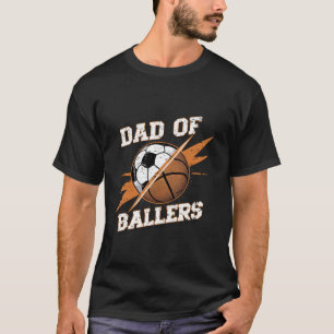 Pappa i Ballers Coola Basketball Soccer Ball Far T Shirt