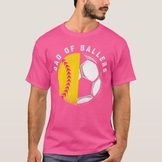 Pappa i Ballers Far Son Softball-fotbollsspelare T Shirt