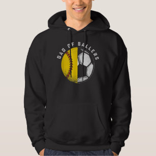 Pappa i Ballers Far Son Softball Player C Hoodie