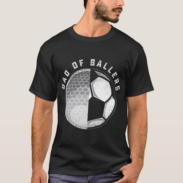 Pappa i Ballers Funny Golf Soccer Gift från Son el T Shirt (Framsida)