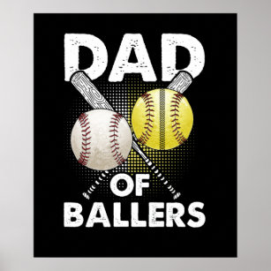 Pappa i Ballers Pappa i Baseball and Softball Play Poster