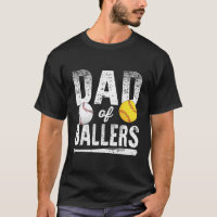 Pappa i Ballers Shirt Baseball Softball 