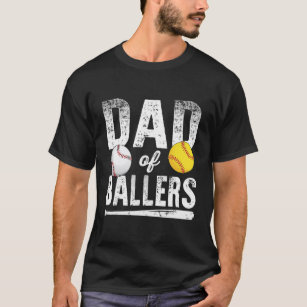 Pappa i Ballers Shirt Baseball Softball  T Shirt