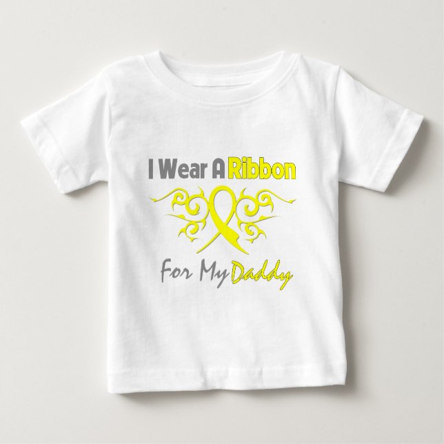 Pappa - I Bära A Gult - militärt stöd för Ribbon Tee (Framsida)