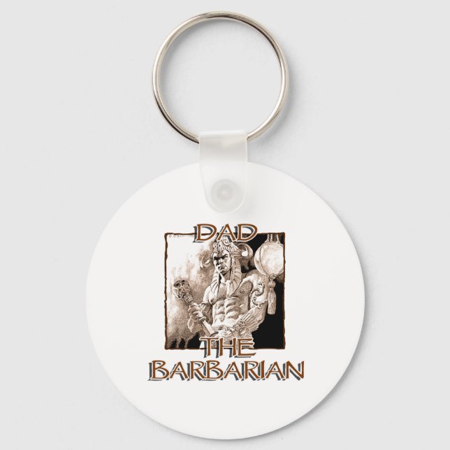 Pappa i Barbarian Keychain Nyckelring (Framsida)