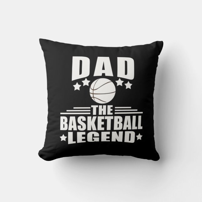 Pappa i basketens legend, lustiga fars dag-gåvor kudde (Framsida)