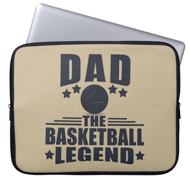 Pappa i basketens legend, lustiga fars dag-gåvor laptop fodral (Framsidan)