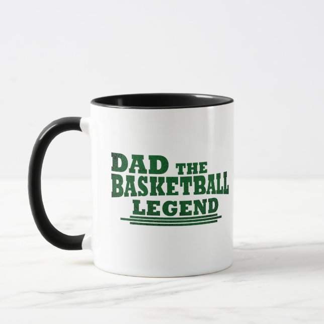 Pappa i basketens legend, lustiga fars dag-gåvor mugg (Vänster)