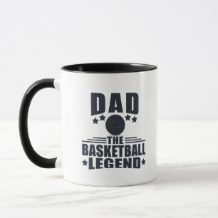 Pappa i basketens legend, lustiga fars dag-gåvor mugg