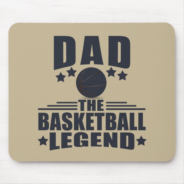 Pappa i basketens legend, lustiga fars dag-gåvor musmatta (Framsidan)