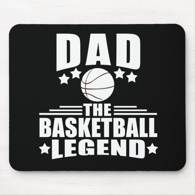 Pappa i basketens legend, lustiga fars dag-gåvor musmatta (Framsidan)