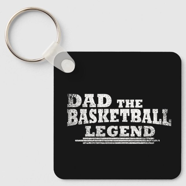 Pappa i basketens legend, lustiga fars dag-gåvor nyckelring (Framsida)