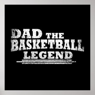 Pappa i basketens legend, lustiga fars dag-gåvor poster