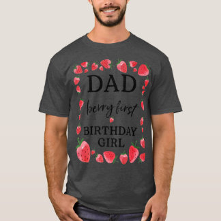 Pappa i Berry First Birthday Girl Sweet One Str T Shirt