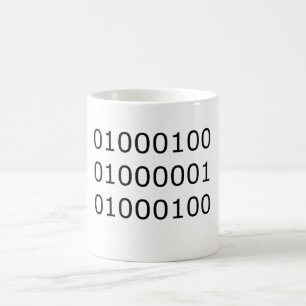 Pappa i binärt kaffemugg