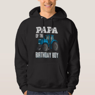 Pappa i Birthday Boy Family Trtors Farm Truc Hoodie
