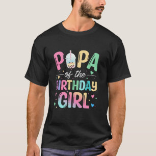 Pappa i Birthday Girl Bubble Boba Tea Party Fa T Shirt