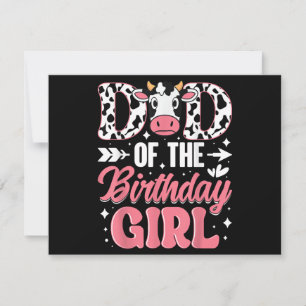 Pappa i Birthday Girl Cow Far pappa Spara Datumet