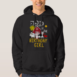 Pappa i Birthday Girl Cow Farm Barnyard Party Hoodie