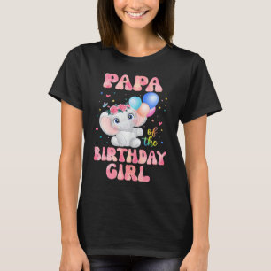 Pappa i Birthday Girl Elephant Pappa pappa Dada T Shirt
