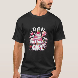 Pappa i Birthday Girl Family Ice Cream Far T Shirt