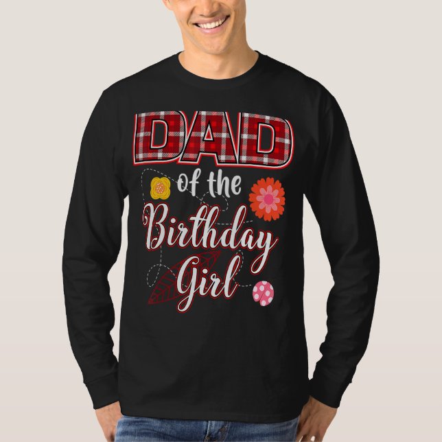 Pappa i Birthday Girl Matching Family Ladybug T Shirt (Framsida)