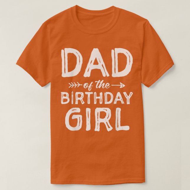 Pappa i Birthday Girl Tie Dye Fars dag Manar T Shirt (Design framsida)