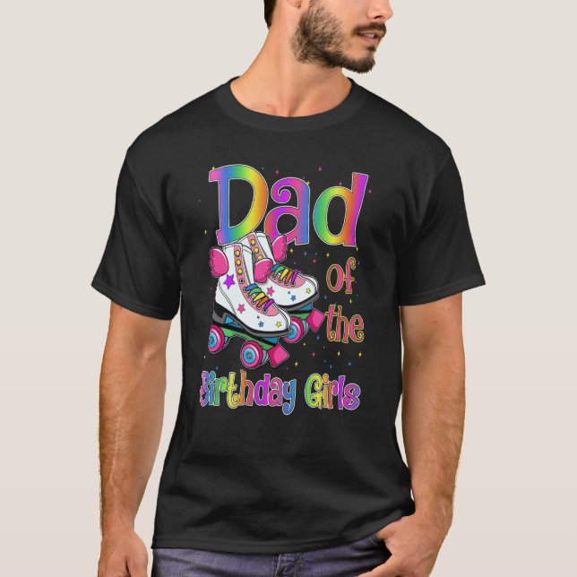 Pappa i Birthday Girls Rolling Skate Birthday Fami T Shirt (Framsida)