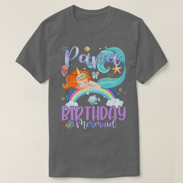 Pappa i Birthday Girls Sjöjungfru Magic Family UN T Shirt (Design framsida)