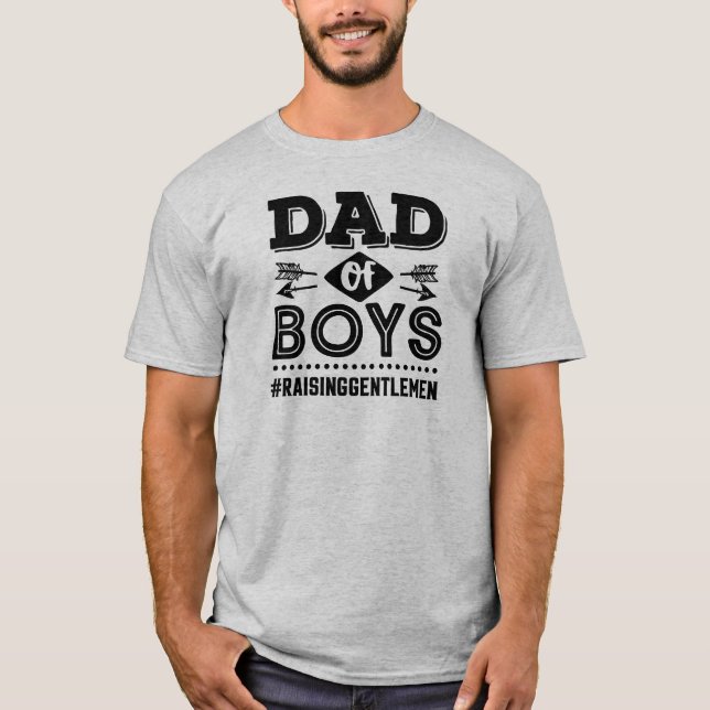 Pappa i Boys Raising gentleman T Shirt (Framsida)