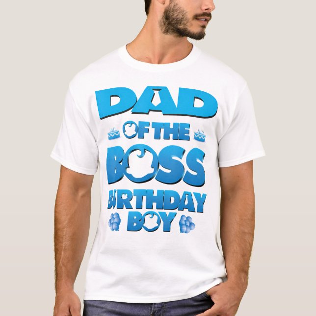 Pappa i Chef Birthday Boy Baby Family Party Dec T Shirt (Framsida)