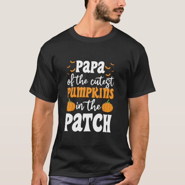 Pappa i de mest potatissprutor i Patch Halloween T Shirt (Framsida)
