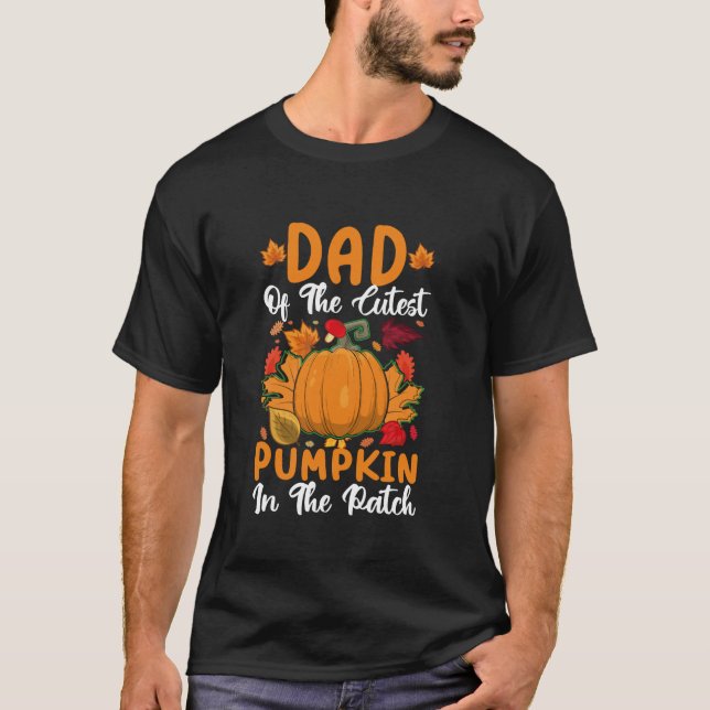Pappa i den kutaste pumpkin Funny Pumpkin Hallowee T Shirt (Framsida)