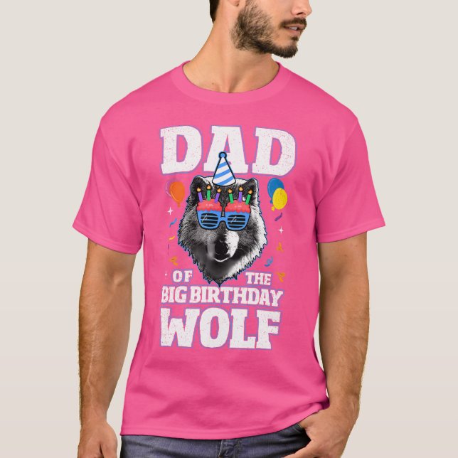 Pappa i den stora Vargen för födelsedagar för Varg T Shirt (Framsida)