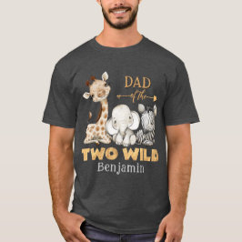 Pappa i den två Vilden Safari Birthday T-Shirt