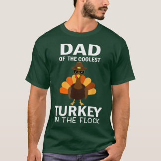Pappa i det kolaste Turkiet i Flock Thanksgiven in T Shirt