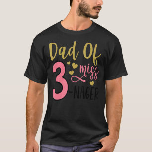 Pappa i en 3:e födelsedagskvinna prinsessan med t shirt