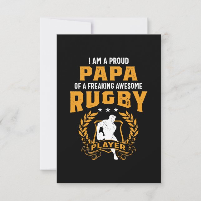 Pappa i Fantastisk Rugby Player OSA Kort (Framsida)
