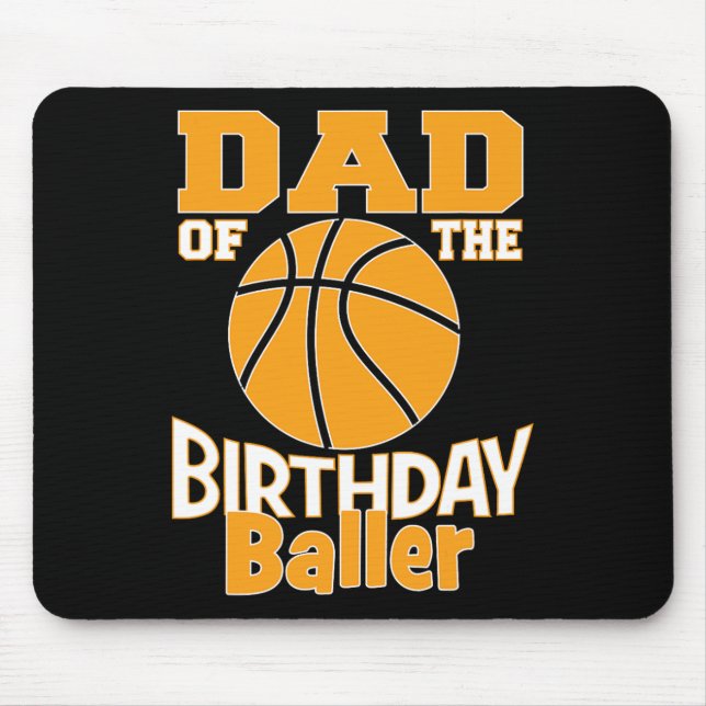 Pappa i födelsedag Baller Basketball Thned Party Musmatta (Framsidan)