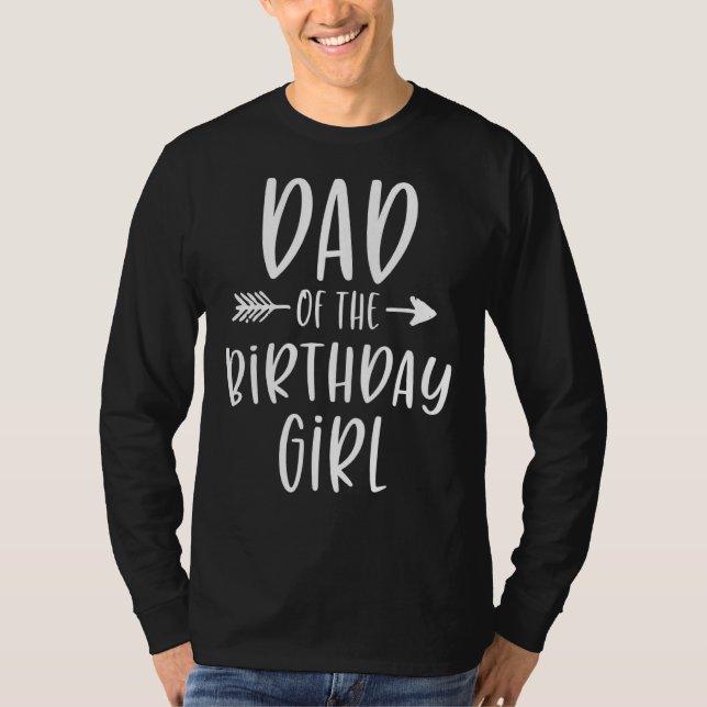 Pappa i födelsedag, pappers- och dotterdagspart t shirt (Framsida)