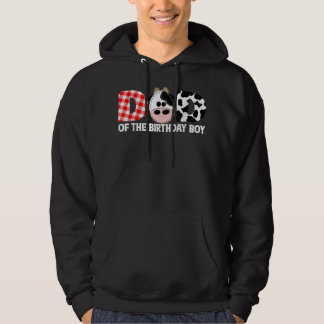 Pappa i födelsedagen för pojkkogården 1:a födelsed hoodie