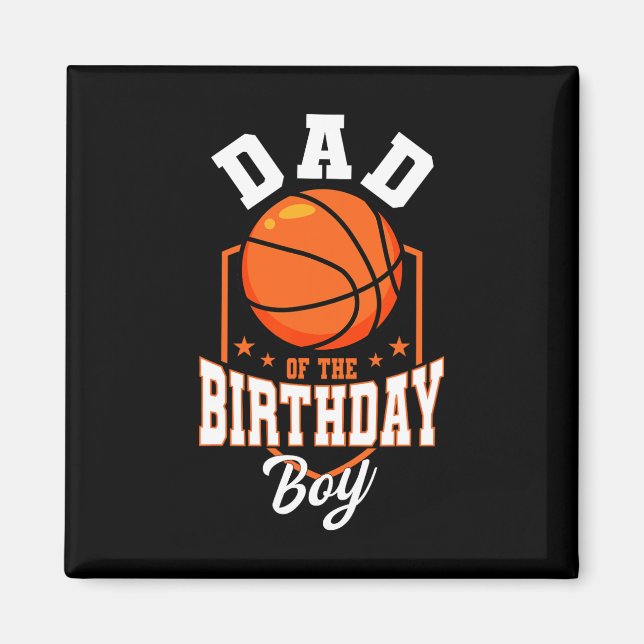 Pappa i födelsedagsbysketbylltemat Bday Part Magnet (Framsidan)