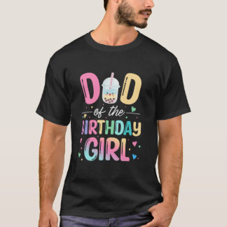 Pappa i födelsedagsdammen Boba Tea Party Fam T Shirt