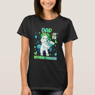 Pappa i Födelsedagsfesten Princess Dabbing Unicorn T Shirt