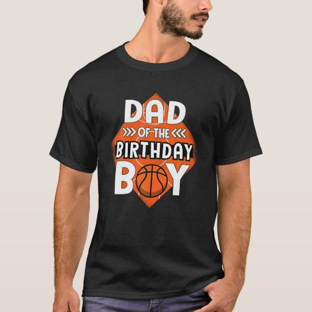 Pappa i födelsedagskorgen Basketball Pappa Tee for (Framsida)