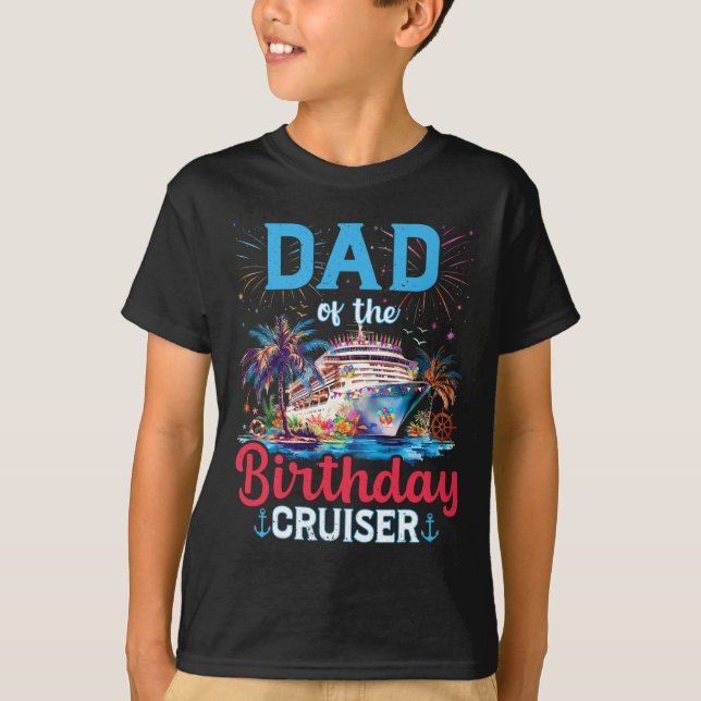 Pappa i födelsedagskvällens kryssningsdag t shirt (Framsida)