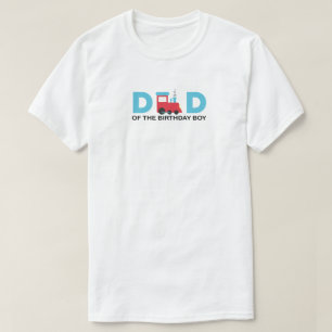 Pappa i födelsedagspojken Tåg födelsedagsfamilj T Shirt