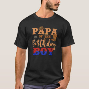 Pappa i födelsedagspojken Western Cowboy Theme Fam T Shirt