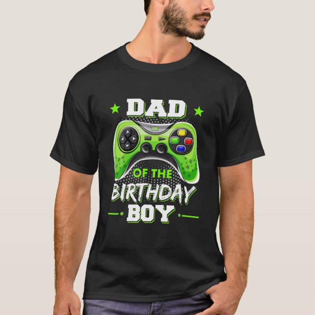 Pappa i födelsedagsspelets Dekorationer till video T Shirt (Framsida)