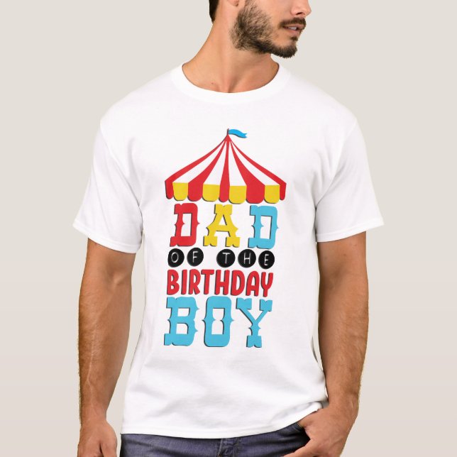 Pappa i födelsedagstjocken Circus T Shirt (Framsida)